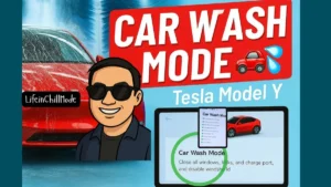 Tesla Model Y car wash mode