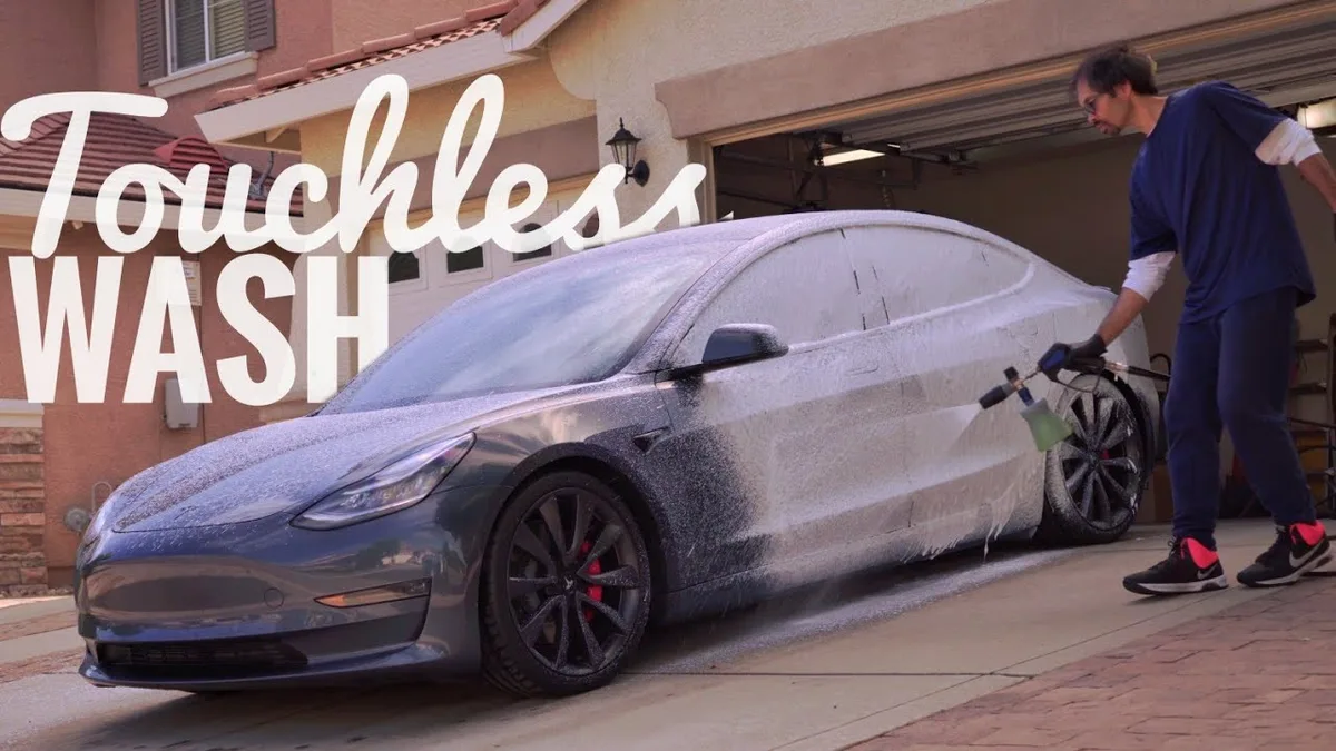 touchless car wash Tesla