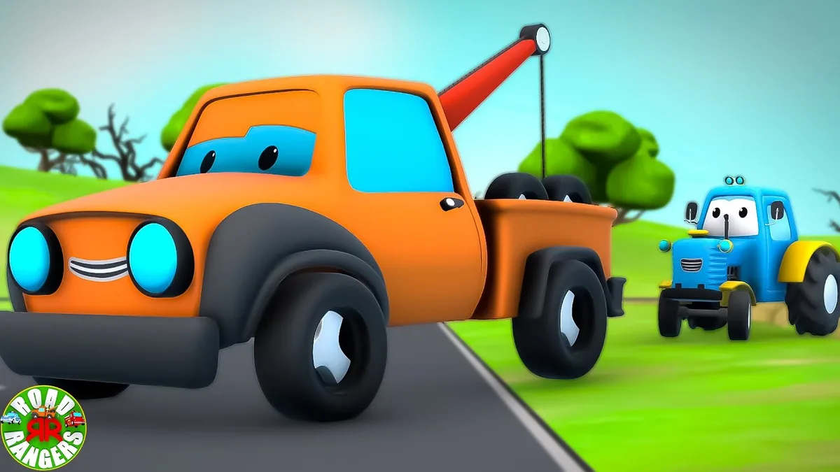 tow truck removing abandoned vehicle