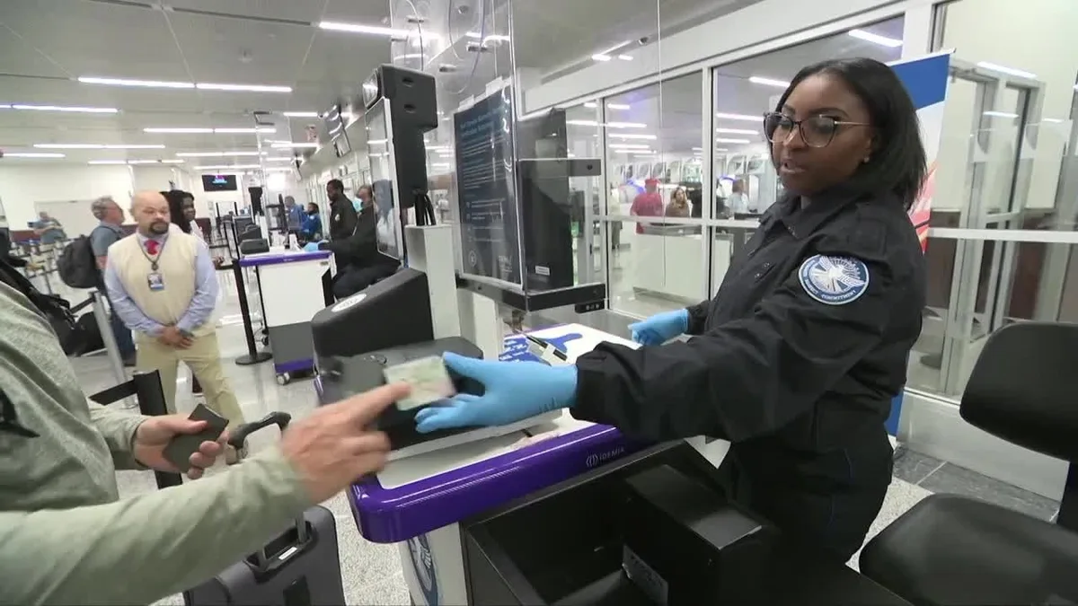 TSA REAL ID sign at airport