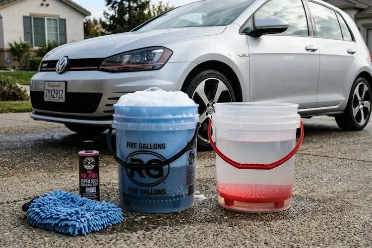 two bucket car wash method