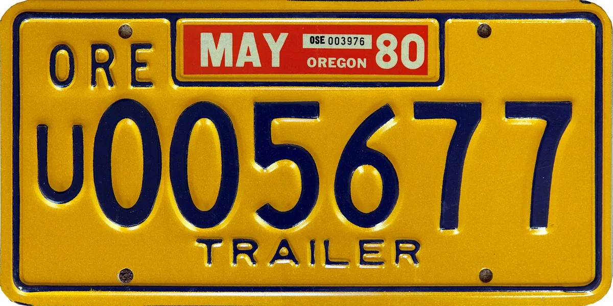 utility trailer with Louisiana license plate