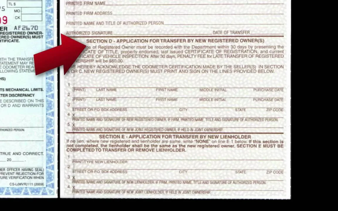 Vehicle weight listed on Hawaii title document