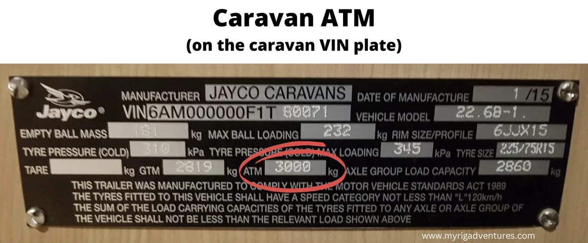 VIN plate on RV