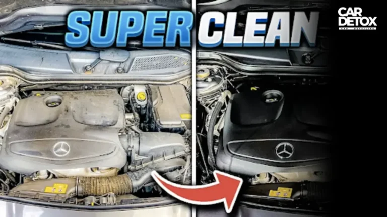 washing a dirty motor and car