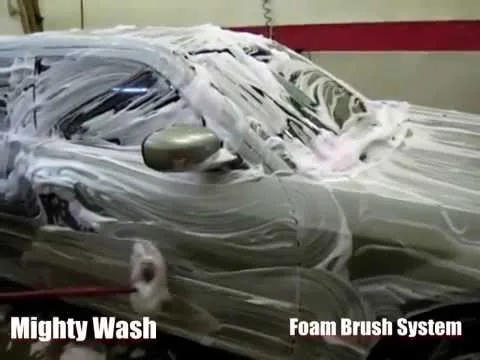 washing car at self serve station