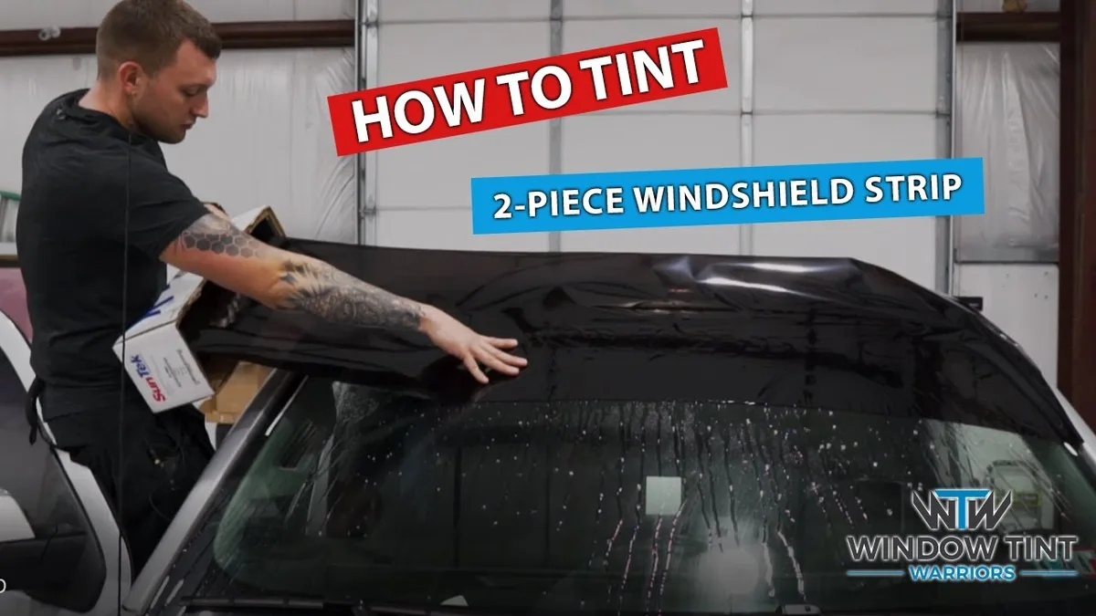 Windshield tint strip