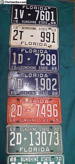 Year of Manufacture Florida vintage license plate
