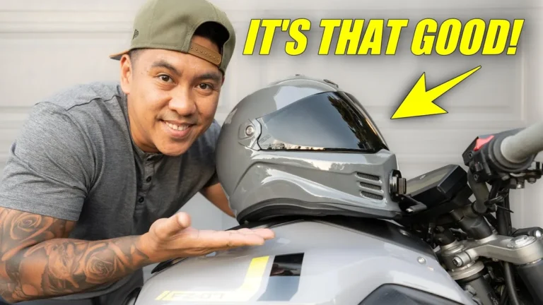 young motorcycle rider wearing DOT-approved helmet