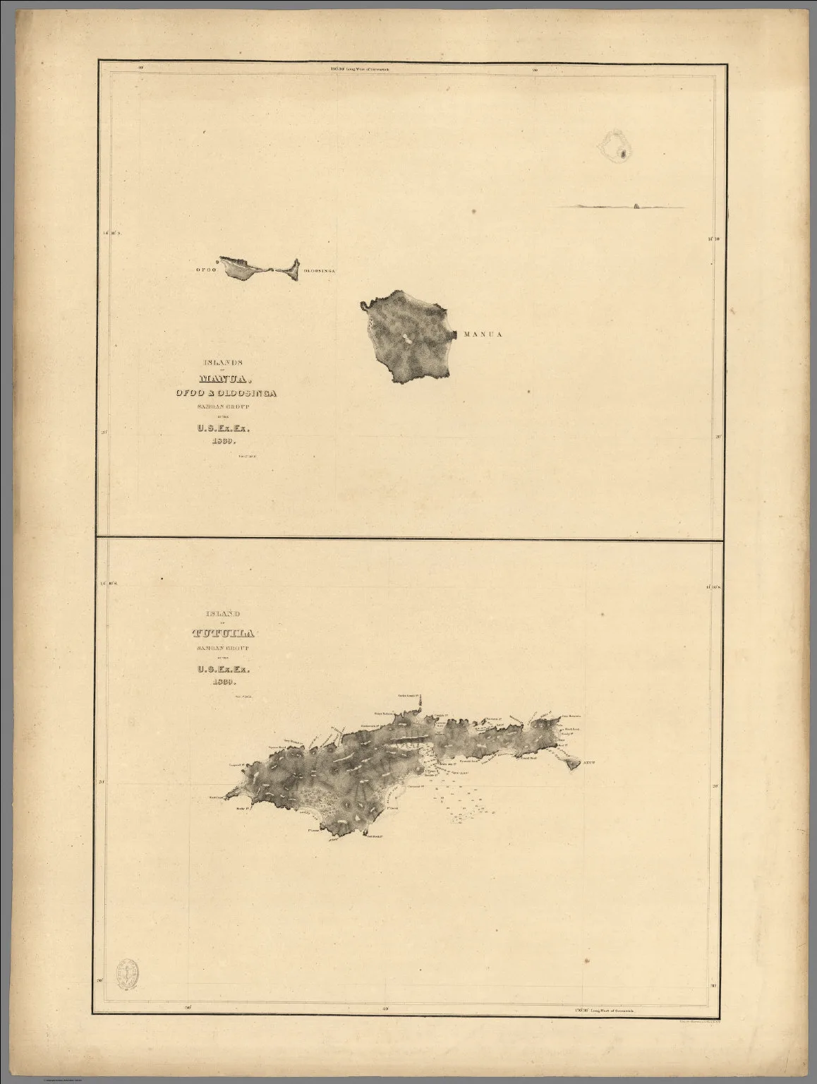 American Samoa outer islands map