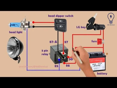 auxiliary light wiring relay diagram