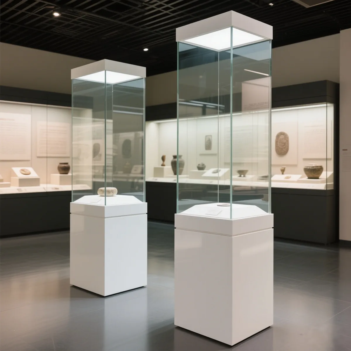 cleaning uv glass display case