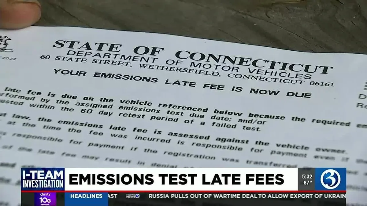 emissions test fee receipt