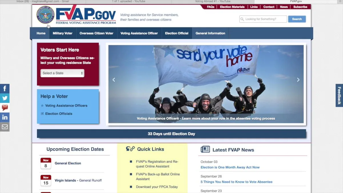 FVAP website screenshot