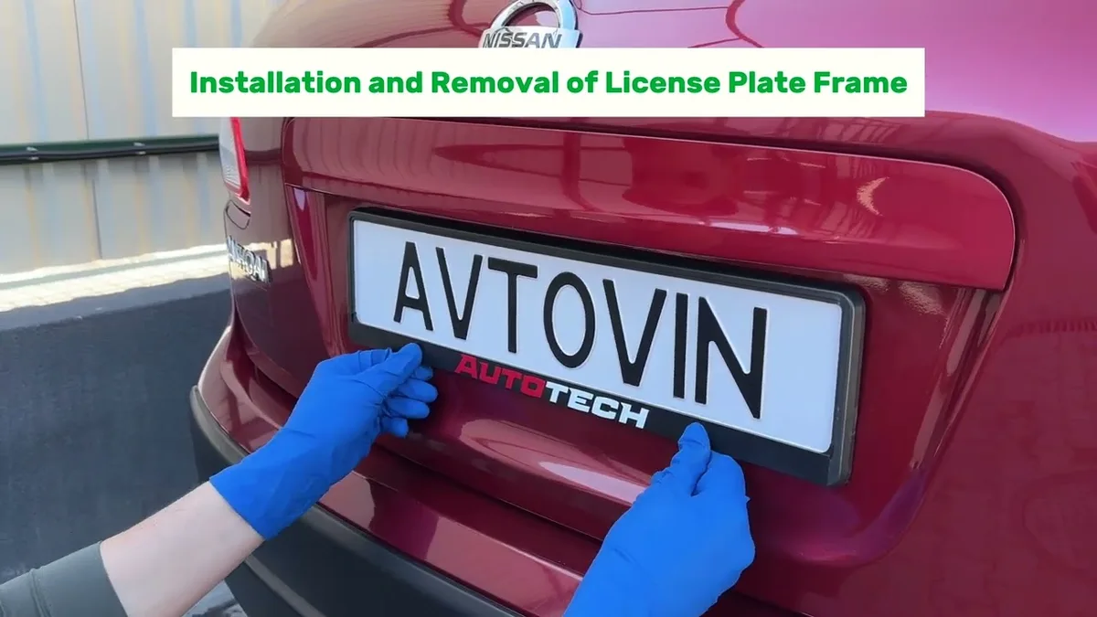 License plate frame installation steps