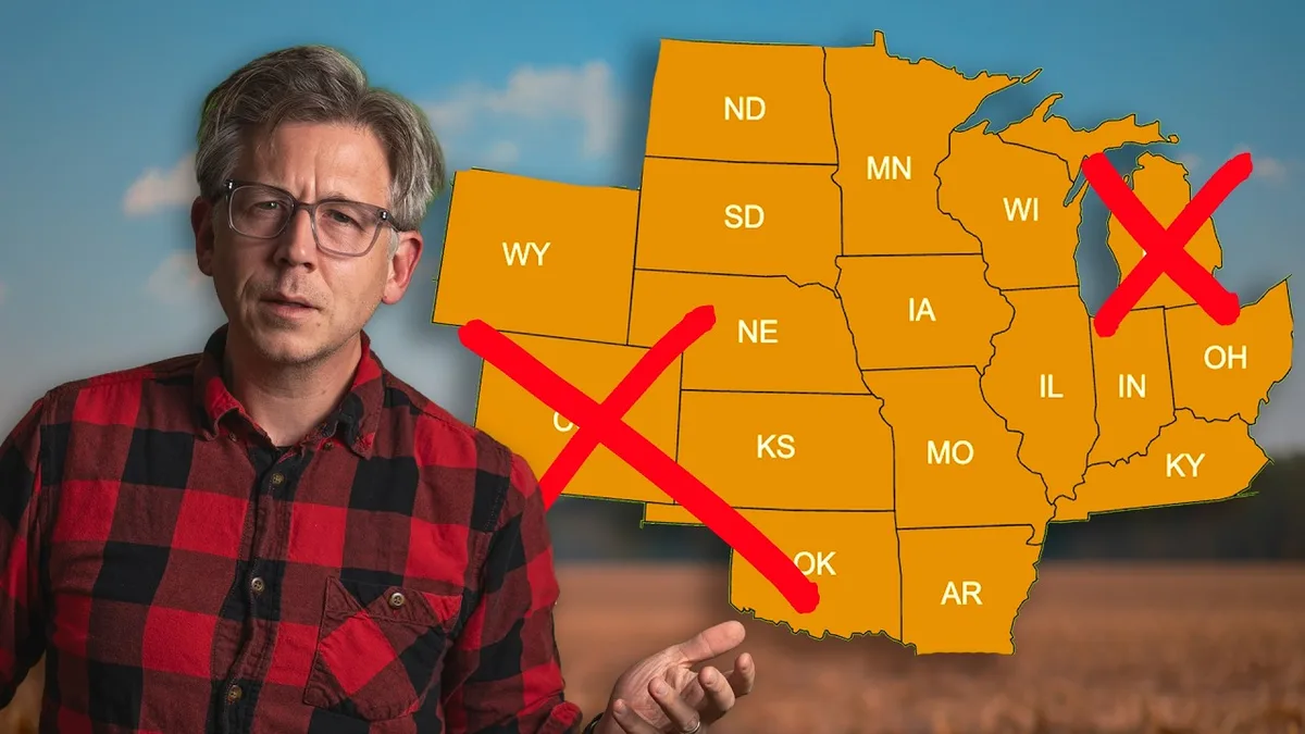 Midwest states vehicle light law comparison map