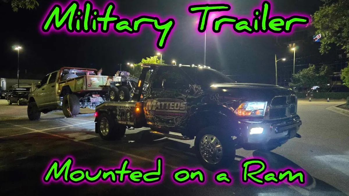 military trailer towing island base