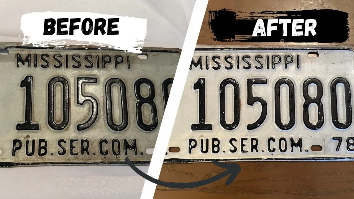 Mississippi antique license plate details