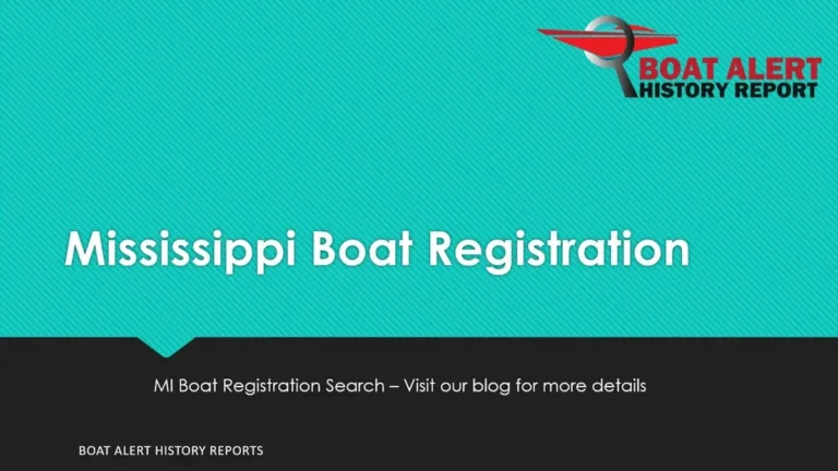 Mississippi boat and trailer registration requirements and fees