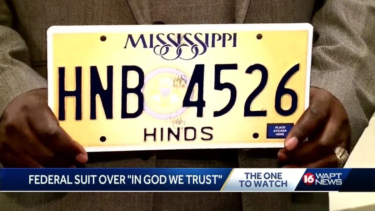 Mississippi license plate frame law