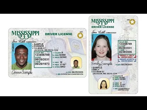 Mississippi REAL ID star on license