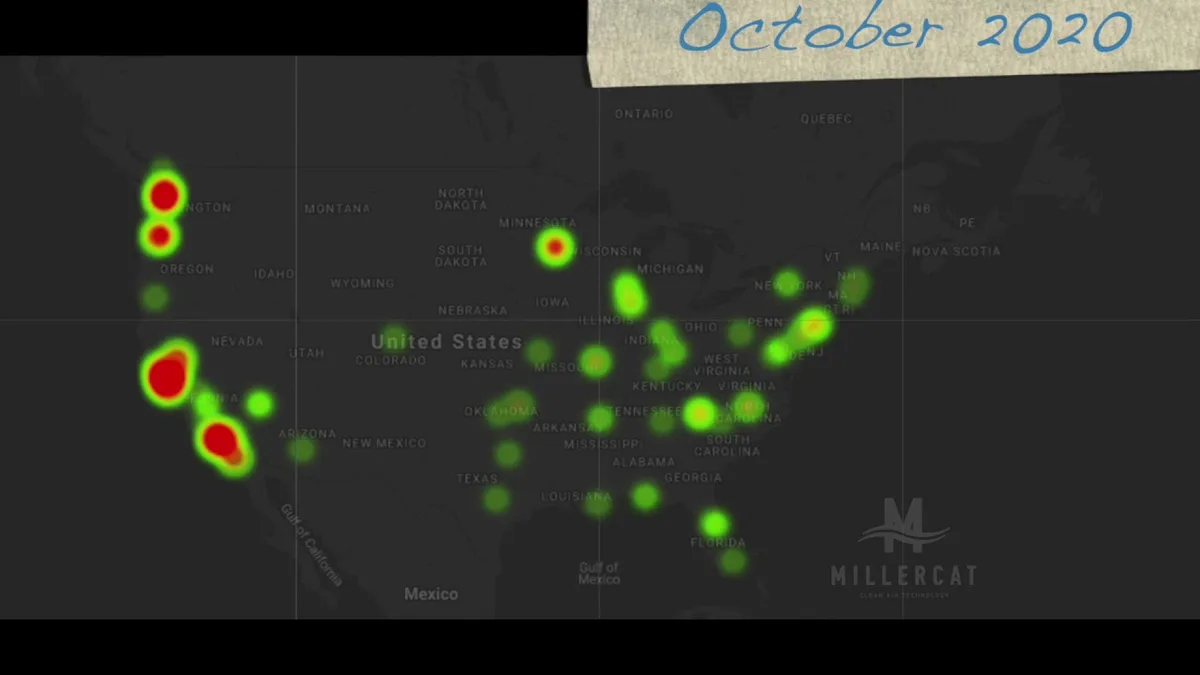 Missouri catalytic converter theft hotspots map