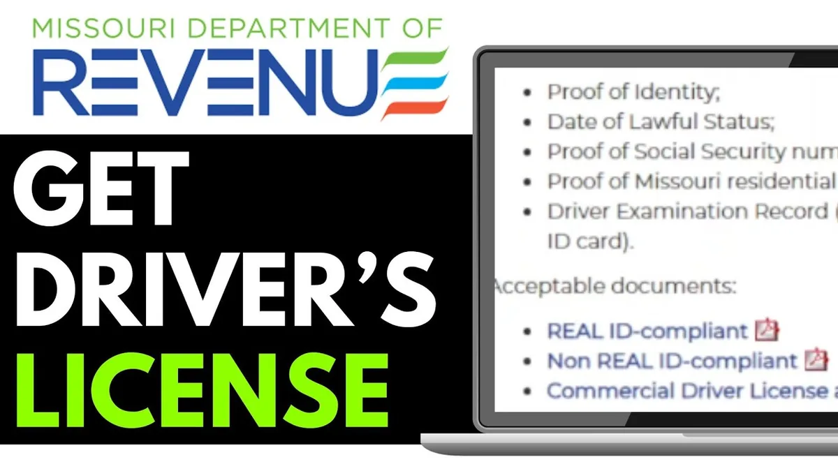 Missouri driver's license with address