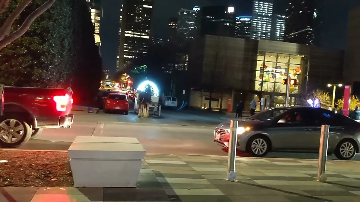 Missouri horse carriage night lighting