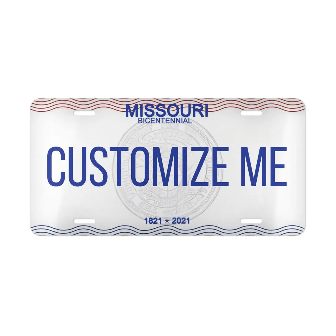 Missouri personalized plate design