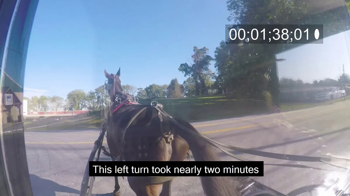 Montana rural highway horse buggy positioning