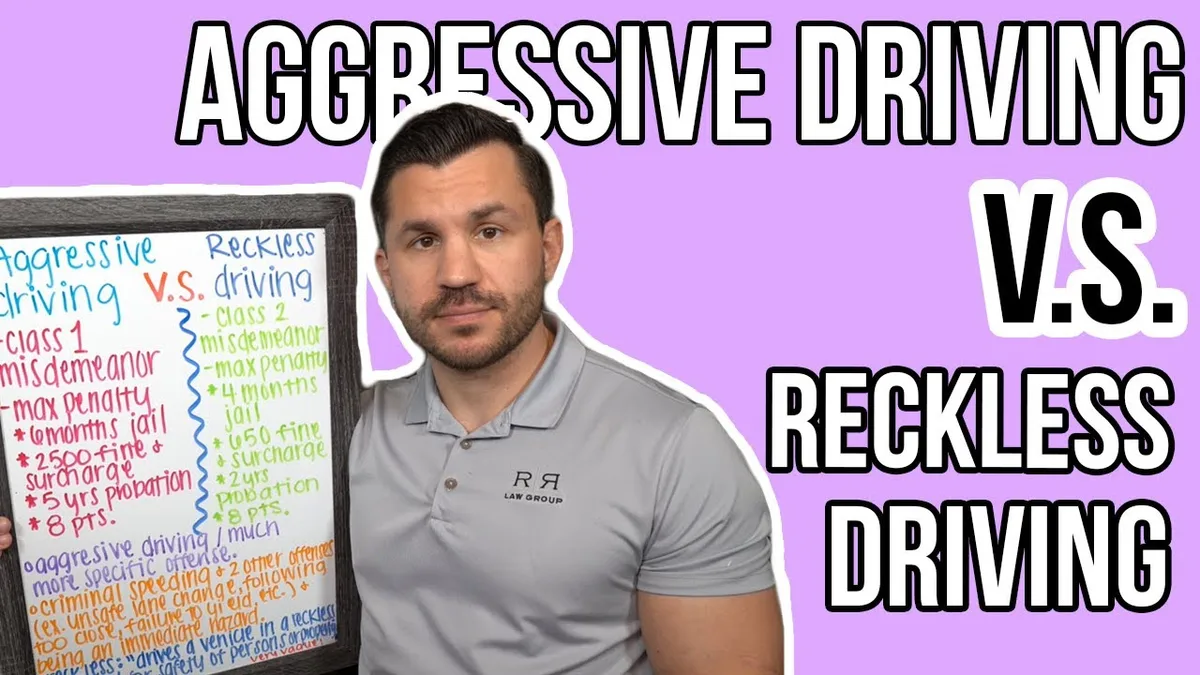 NC aggressive driving vs reckless driving distinction