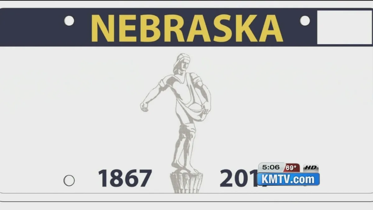 Nebraska motorcycle license plate