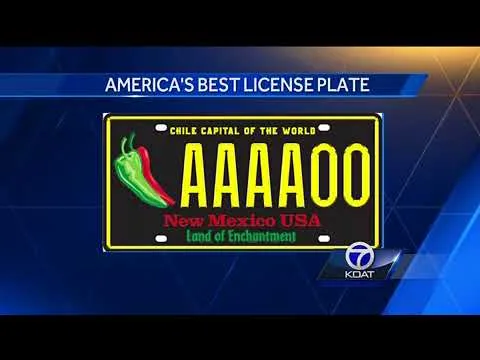 New Mexico license plate with visible state name