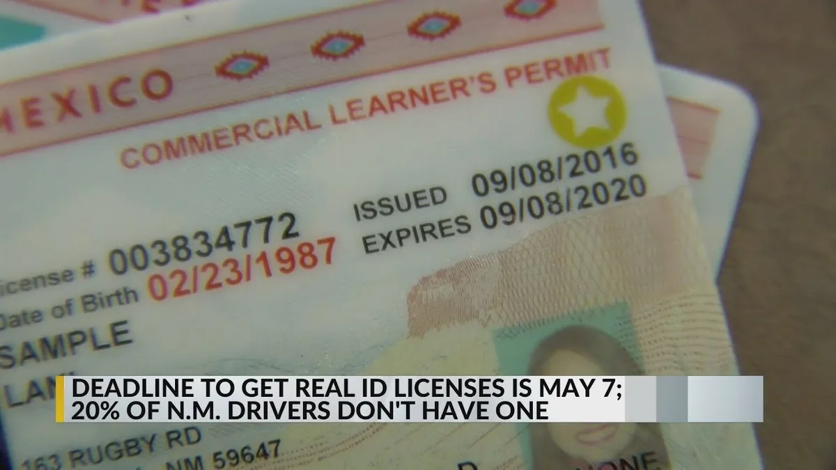 New Mexico REAL ID star marking