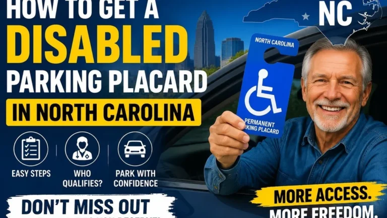 North Carolina disabled person parking permit application and renewal process
