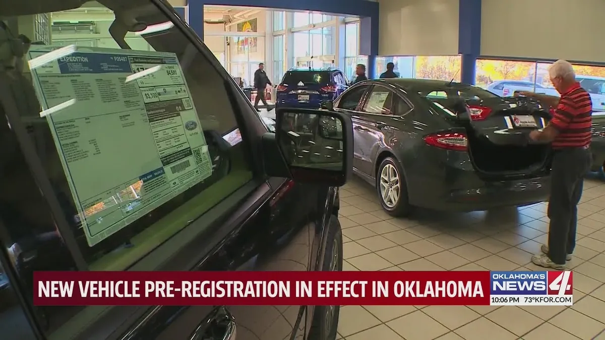Oklahoma temporary vehicle registration permit