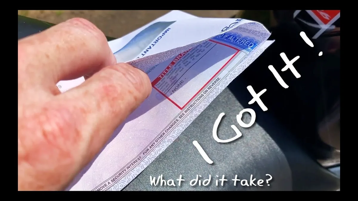 Oregon motorcycle registration documents