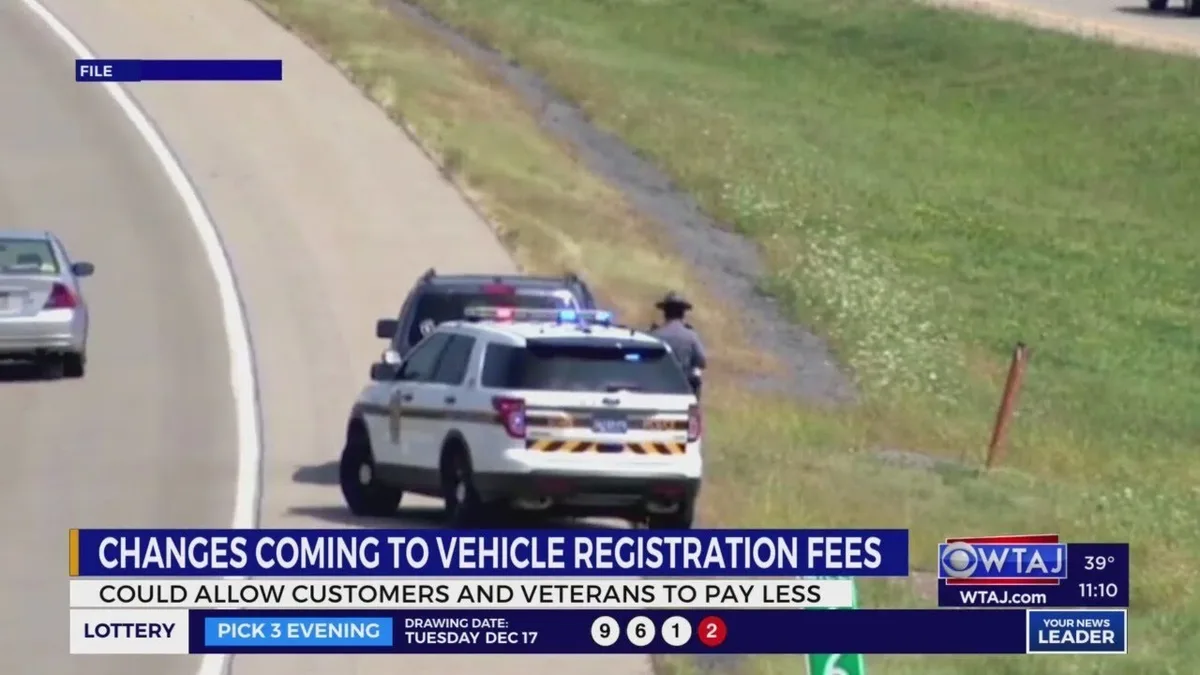 PA vehicle registration fee receipt