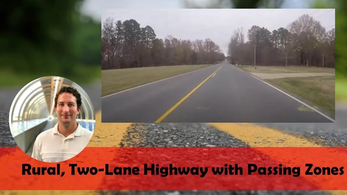 passing slow vehicle on rural road