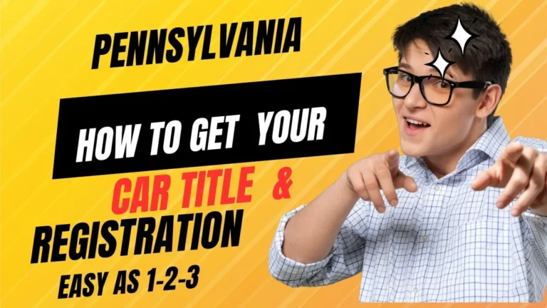 Pennsylvania vehicle registration card and sticker