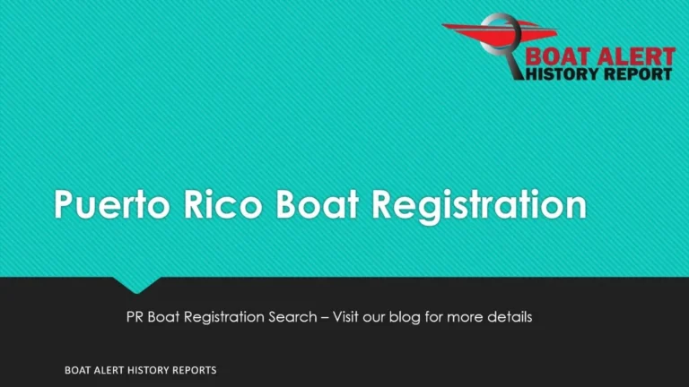 Puerto Rico boat and trailer registration requirements and fees