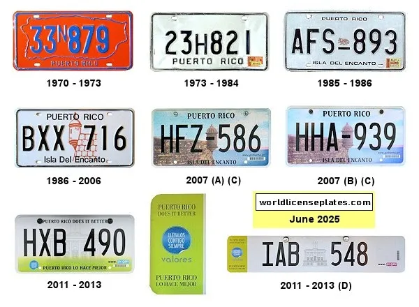 Puerto Rico standard plates Isla del Encanto