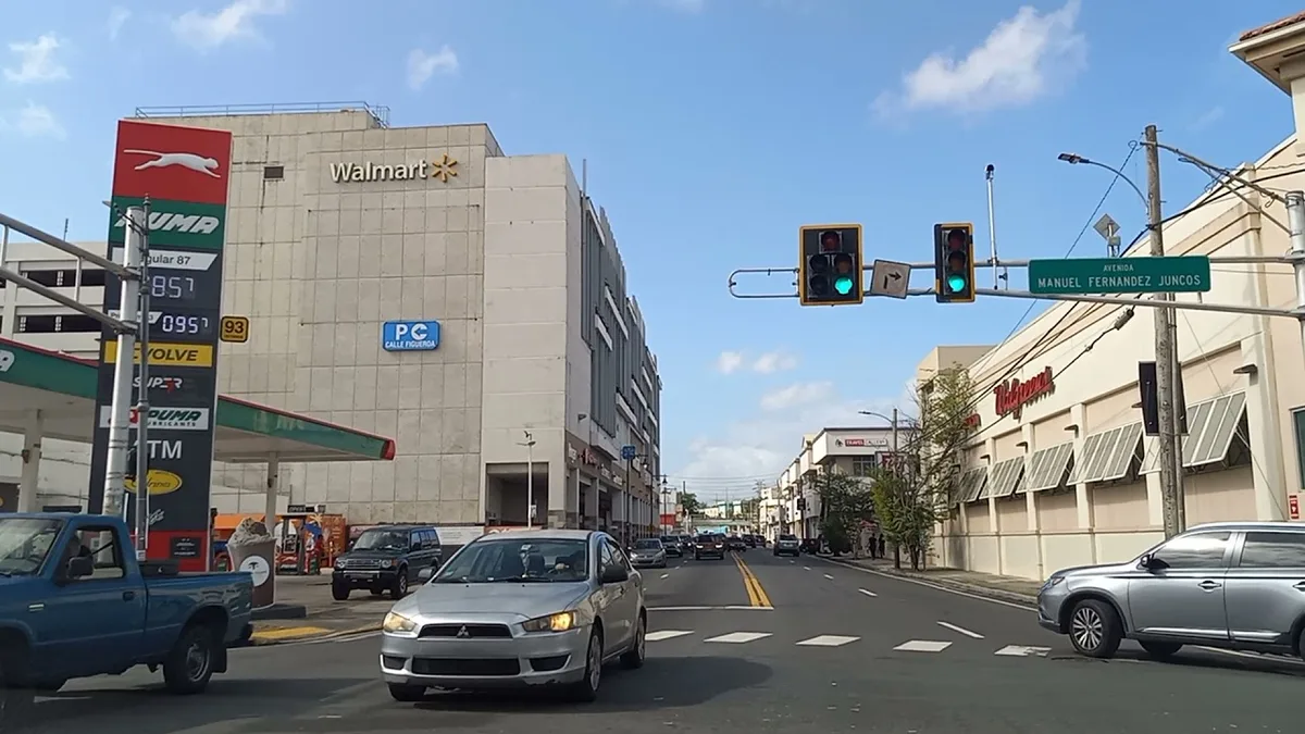 Puerto Rico tropical road traffic