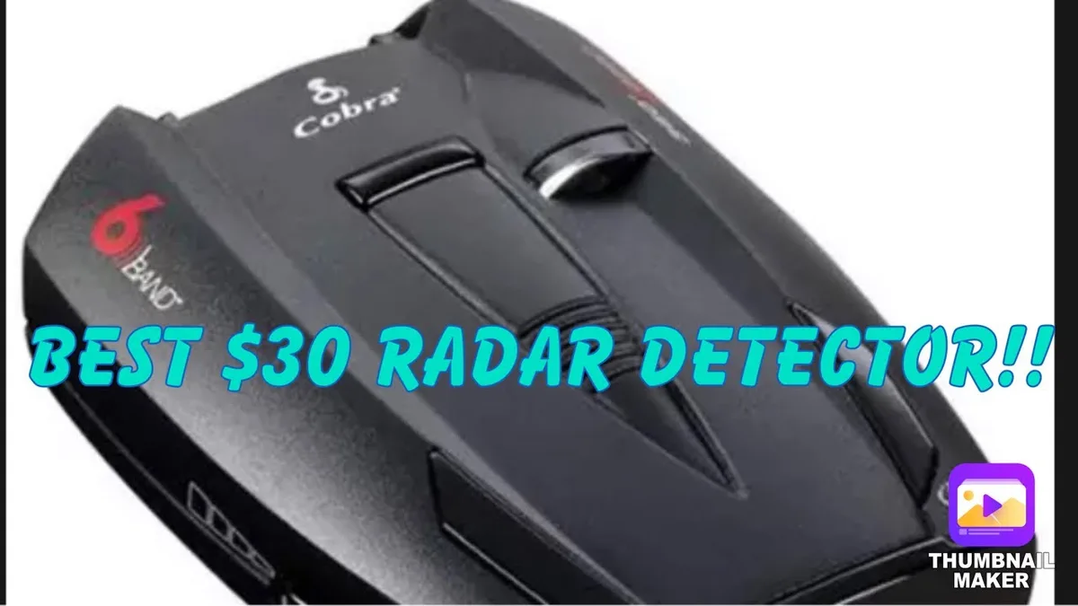 Close-up of radar detector display showing features