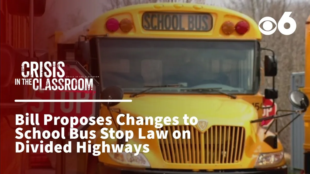 Rhode Island school bus law diagram