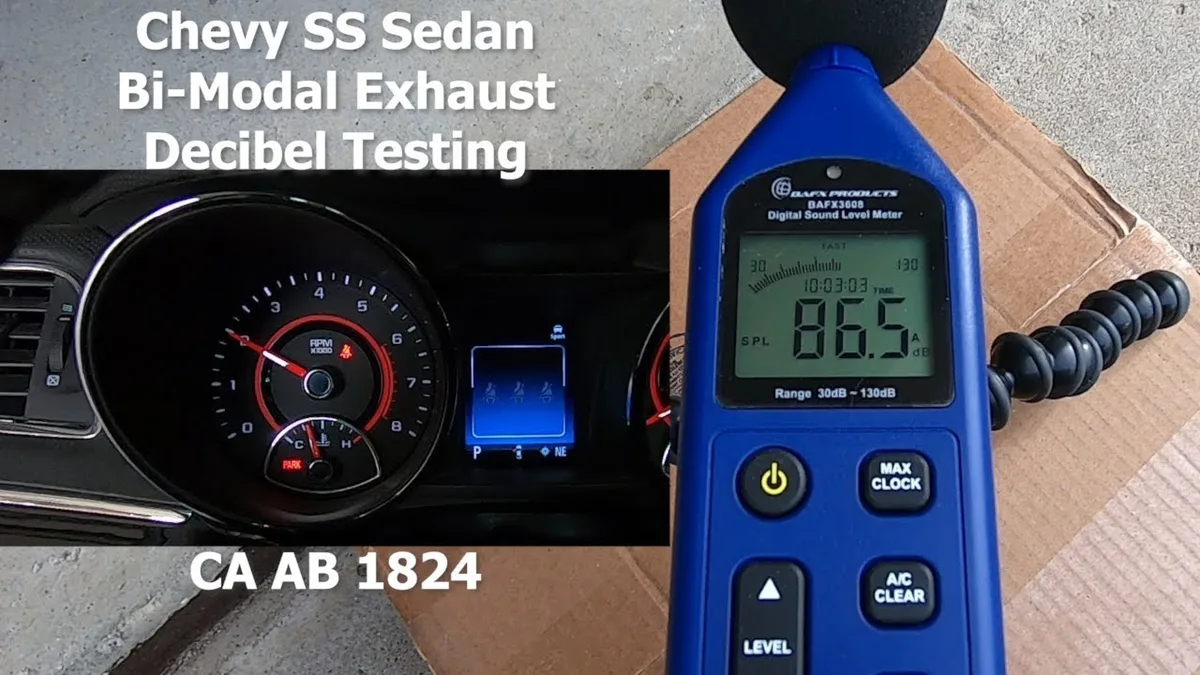 SAE J1169 exhaust noise test