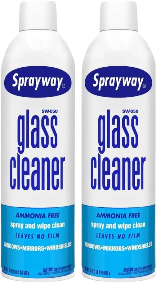Sprayway glass cleaner aerosol vs trigger spray comparison