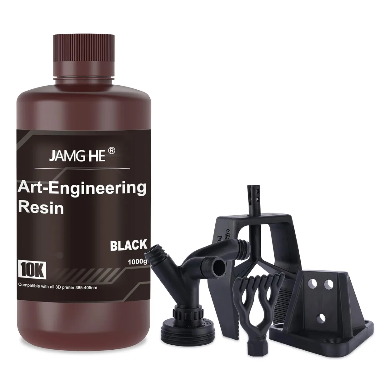 textured blackwash resin features