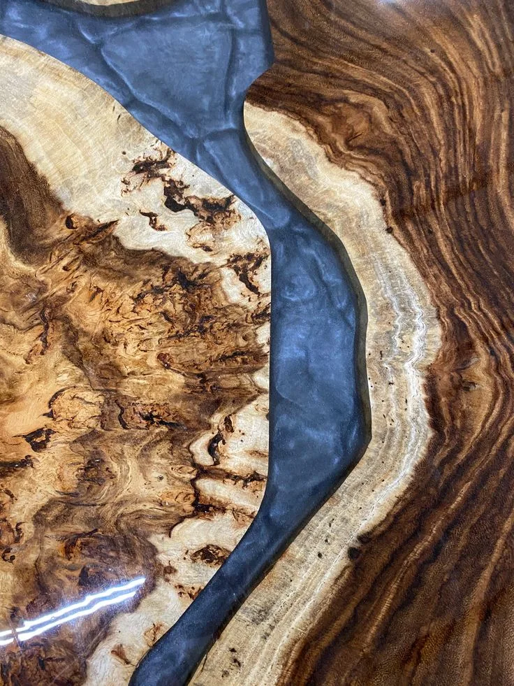 textured blackwash resin finish