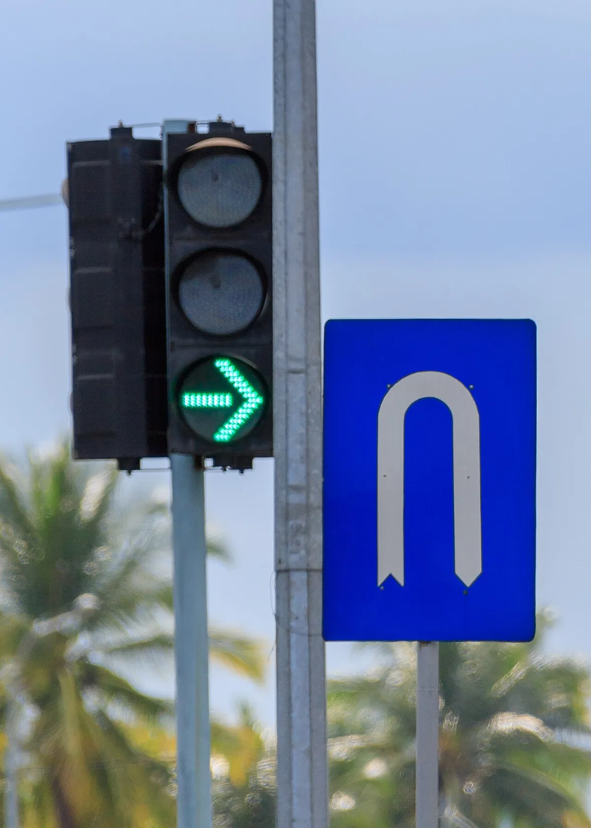 U-turn signage